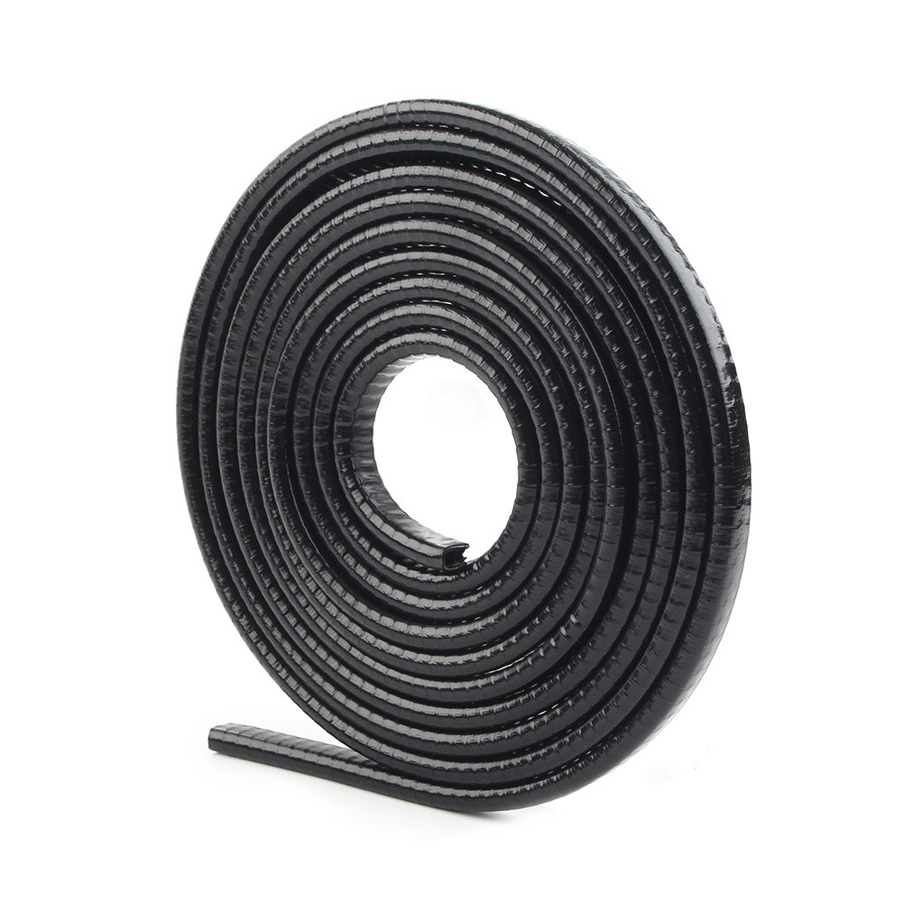 Black 10feet 3M Car Universal Door Trim Edge Lock Guard Moulding Rubber Seal Strip Protector