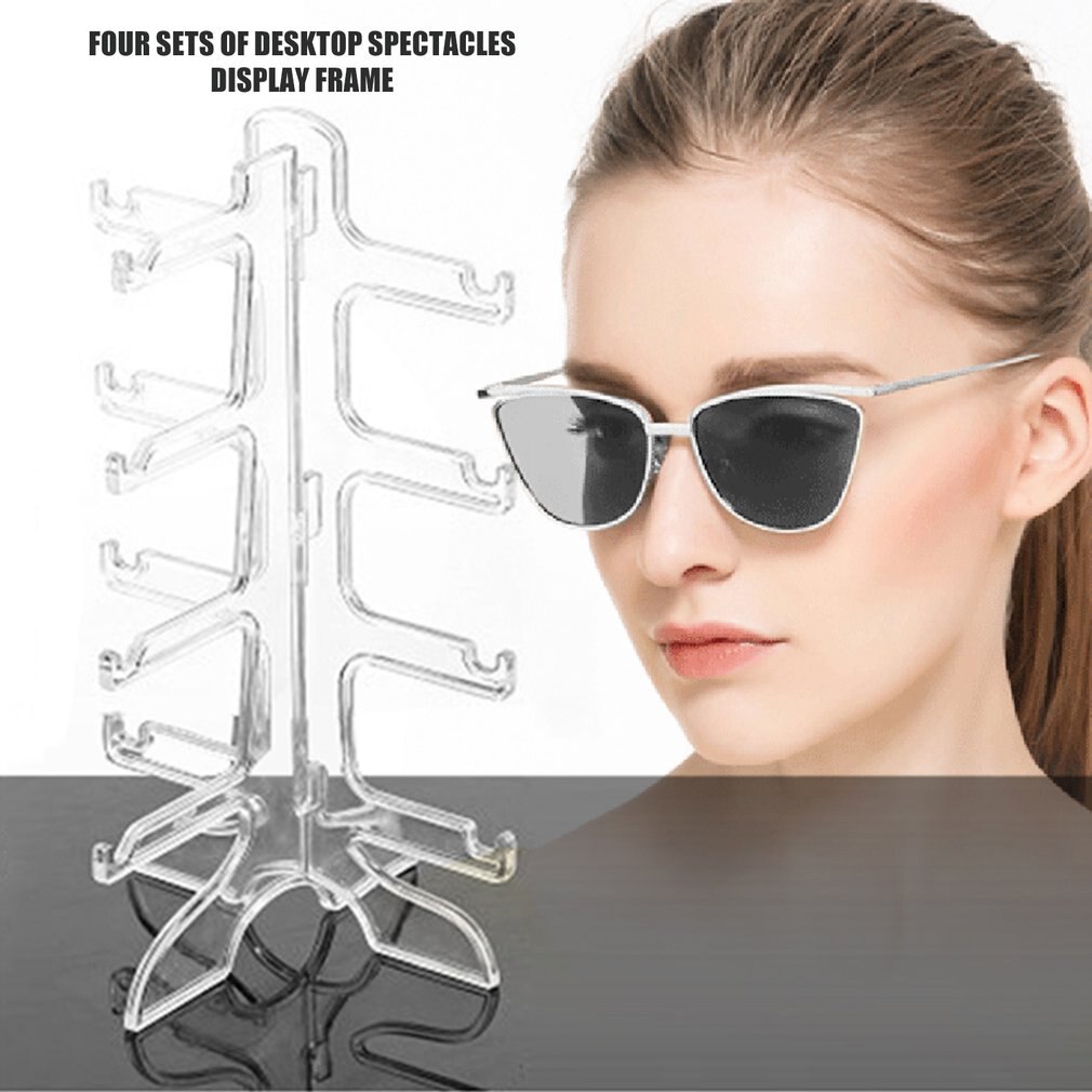 Bærbare 4 lag briller briller solbriller viser rackholder ramme display stand briller viser stent