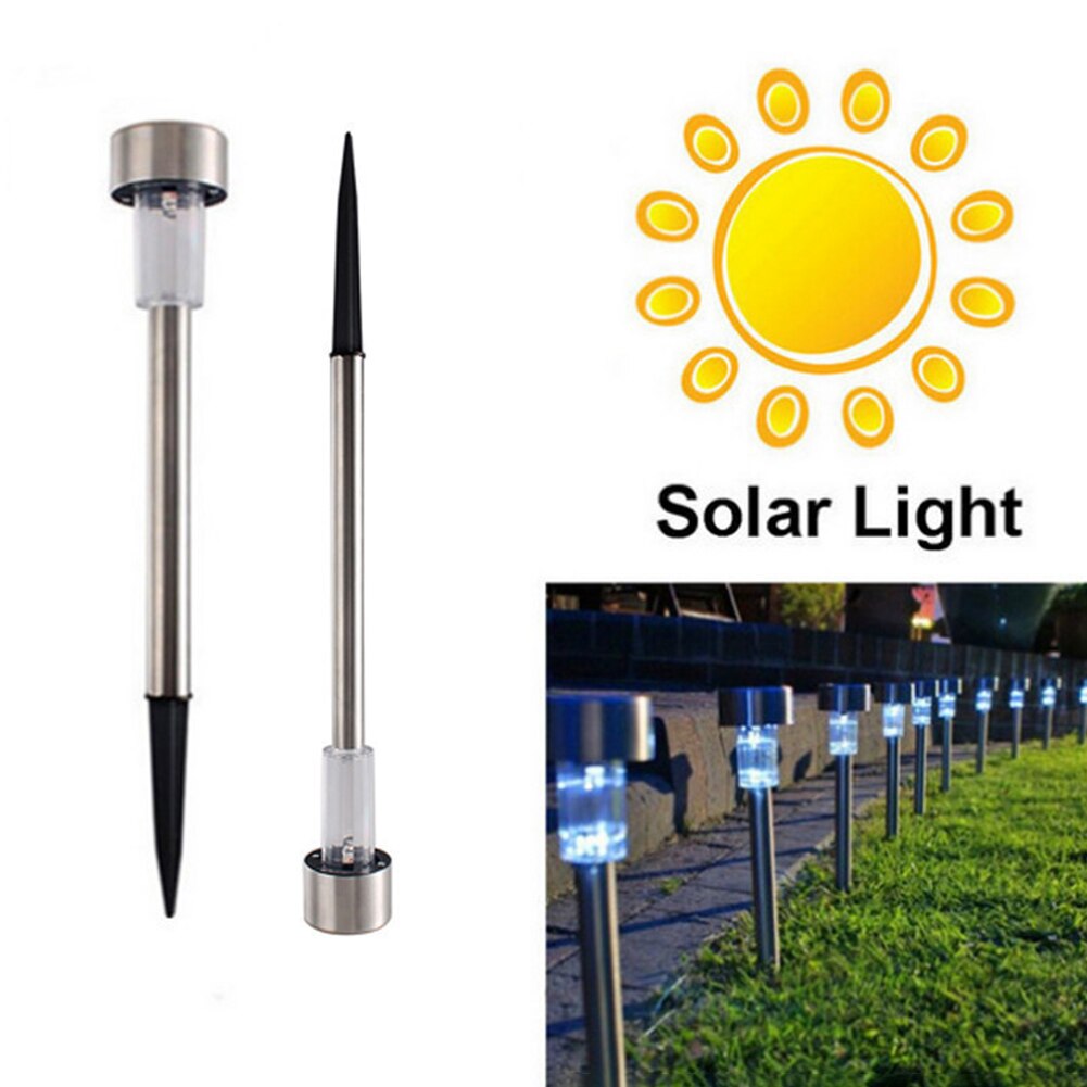 10pcs Waterproof LED Solar Lawn Lamp Garden Pathway Yard Bollard Light Stick Solar Street Lamp Garden Decoration