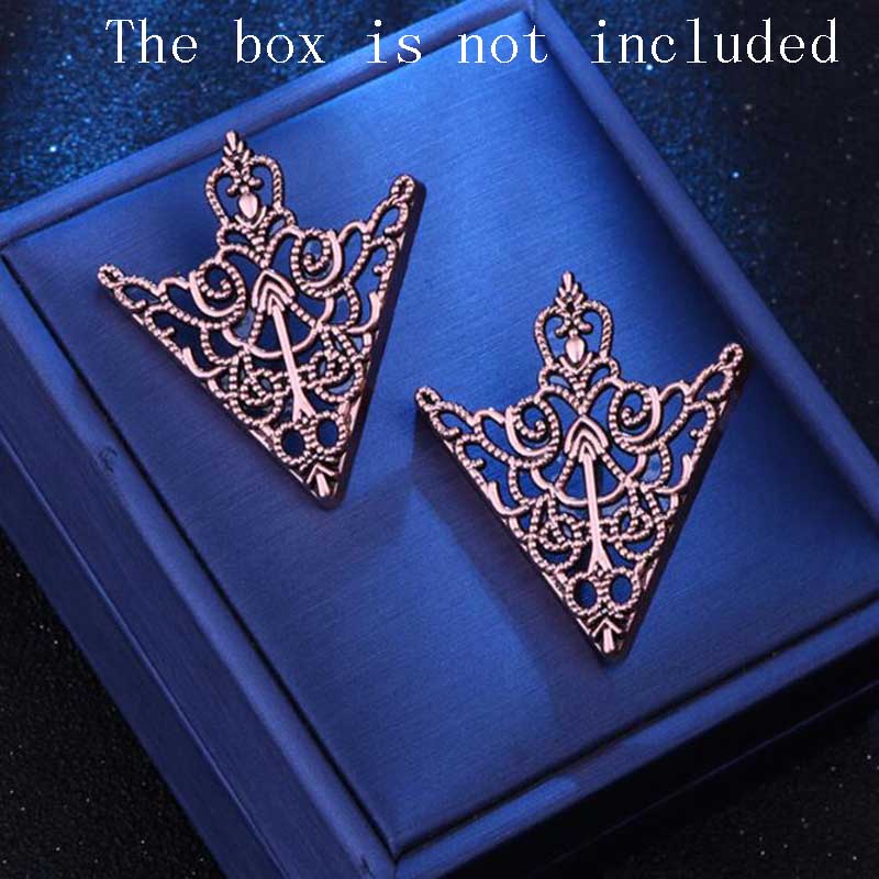 Broche de Metal para hombre, alfileres de cuello de solapa, broches de para traje, Pin de cuello de camisa, puntas de vestido, decoración de banquete de ceremonia de negocios: PLATEADO