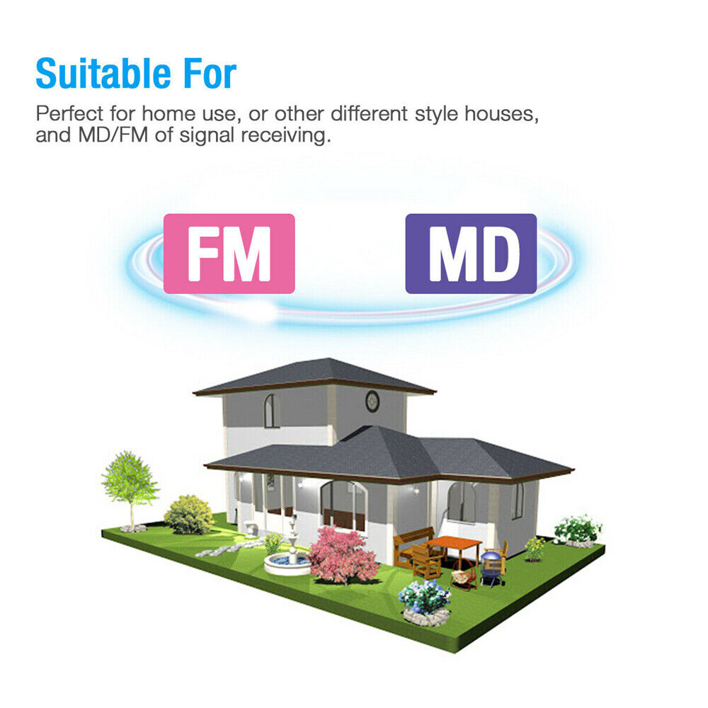 FM Antenna 75 Ohm F Type Male Plug for Home Radio Stereo Signal Receiver Aerial Indoor FM Dipole Antenna
