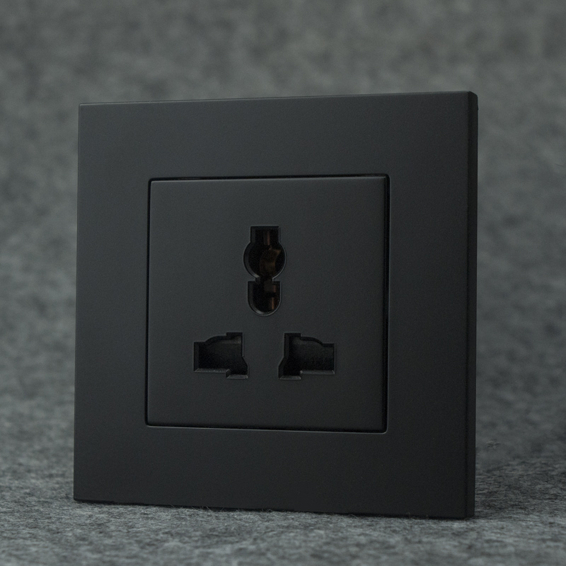 Prise de courant murale Usb, UK US, panneau plastique noir, Module de bricolage, fonction clé, combinaison libre prises électriques prise electrique prise murale prise usb encastrable douille legrand prise murale usb