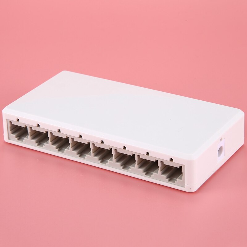 8 Ports Gigabit Switch Desktop RJ45 Ethernet Switch 10/100Mbps Hub Switcher(EU Plug)