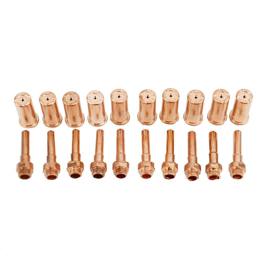 20 stücke Plasma Erweitert Düsen 1395 und Eelctrodes 1368 Für Cebora Prof P70 CP70 Taschenlampe