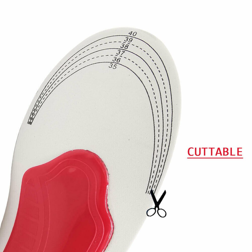 Plantillas de soporte para arco 3D, corrector de pies planos, soporte para Arco y talón, absorción de impacto, alivia el dolor de pies, almohadilla de Gel