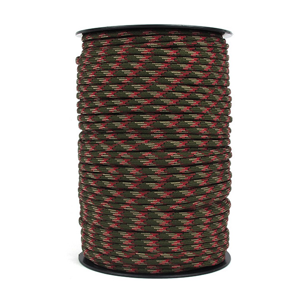 100m Climbing Rope Safety Sling Rappelling Rope 4mm Diameter Auxiliary Cord for Outdoor Climbing Camping Parachuter (Orange): Camouflage