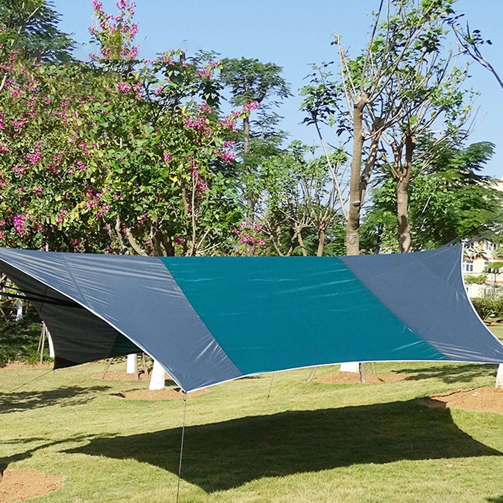 Luifel Tent Regen Vliegen Tarp Waterdichte Outdoor Tent Tarp Camping Zonnescherm Luifel Picknick Mat Voor Camping Picknick Accessoires