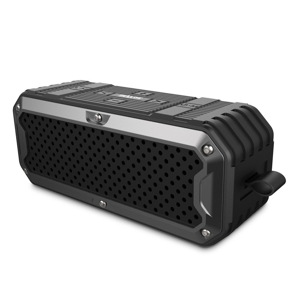 Nuovo ZEALOT S6 Portatile Impermeabile Senza Fili di Bluetooth Altoparlanti Accumulatori e caricabatterie di riserva Built-In 4000mAh Batteria Dual Driver Subwoofer Aux: Black