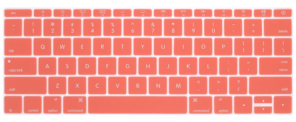 Ons Versioin Zachte Siliconen Toetsenbord Cover Voor Macbook Pro 13 A1708 Geen Touch Bar: Grapefruite Red