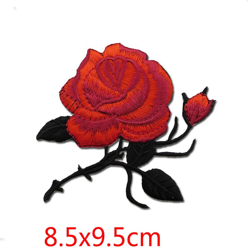 1Pc Rose Bloem Bloemen Patches Voor Kleding Ijzer Op Toepassing Kleding Geborduurde Patchwork Sticker Custom Naaien Accessoires: 4
