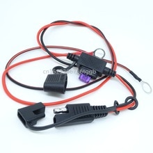 2pcs batterij lader verlengkabel SAE oplaadkabel quick plug draad SAE plug met auto zekering SAE solar batterij connector