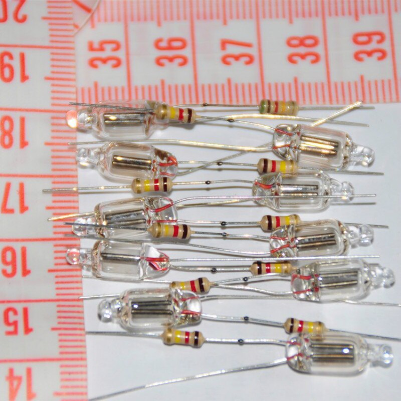 50 neon light bulbs 5x10mm main power indicator RED standard mini neon light indication, with resistance 220V