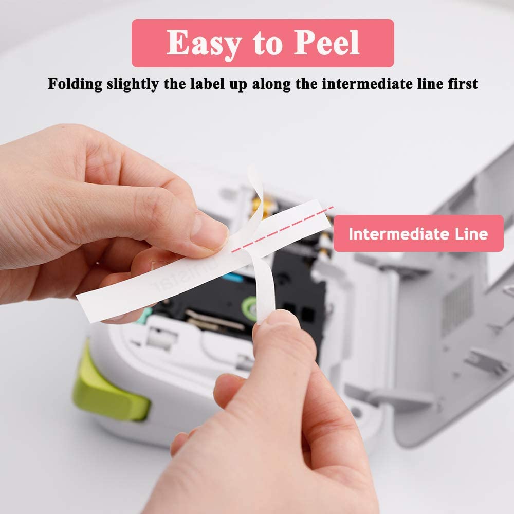 Unistar-kompatibel etikettape til brother p-touch 12m etikettape, tze 0.47 tommer lamineret tze -334 tze -335 tze -232 tze -631 tze -231