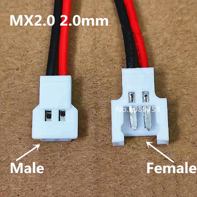 10 paires de connecteurs MX2.0 JST DS LOSI, 2.0MM, 2P 3P 4P, prise mâle femelle avec fil de 150MM, 51005 51006
