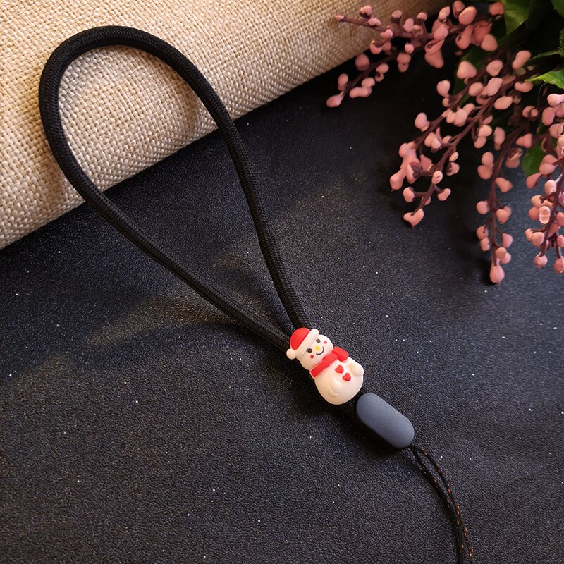 Mobile phone Santa Claus&#39;s Day ornaments cartoon cute hand-woven strong and durable mobile phone shell lanyard: 04