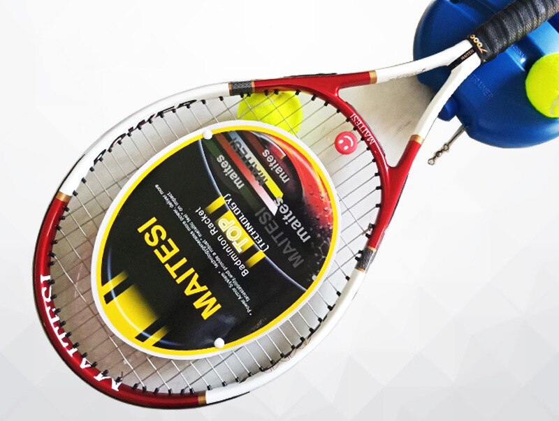 Tennisracket Carbon Tennisrackets Met Tenis Tas Grip Mannen Vrouwen Training Beginners Padel Raqueta Raquete: Red