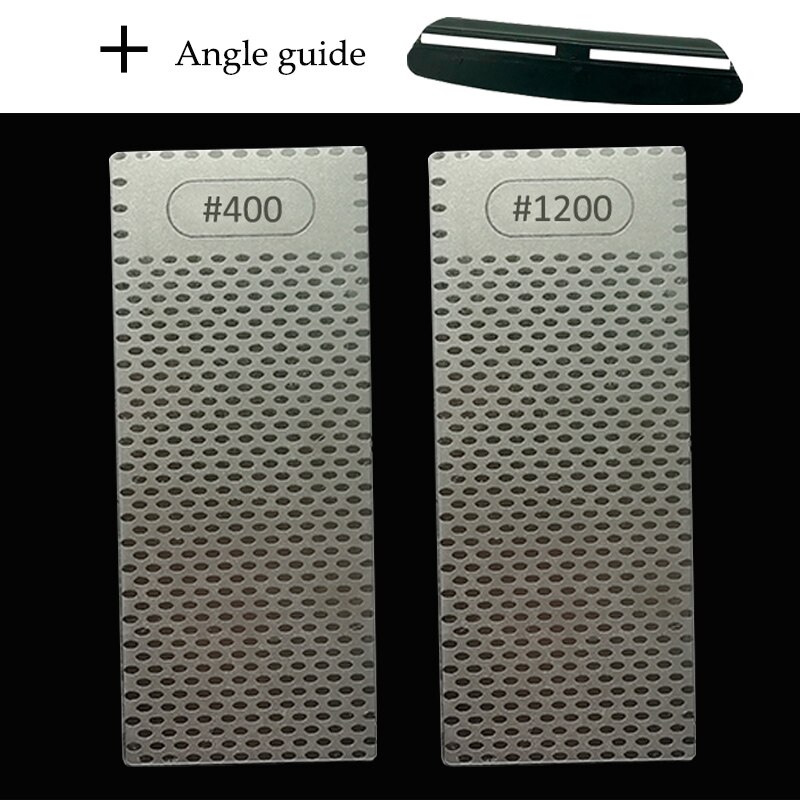 Diamond Knife Sharpening Stone Knife Sharpener Fixed angle sharpener 150x63x2.5mm Grit 400 600 1000 1200 Angle guide: 400 1200 Angle guide