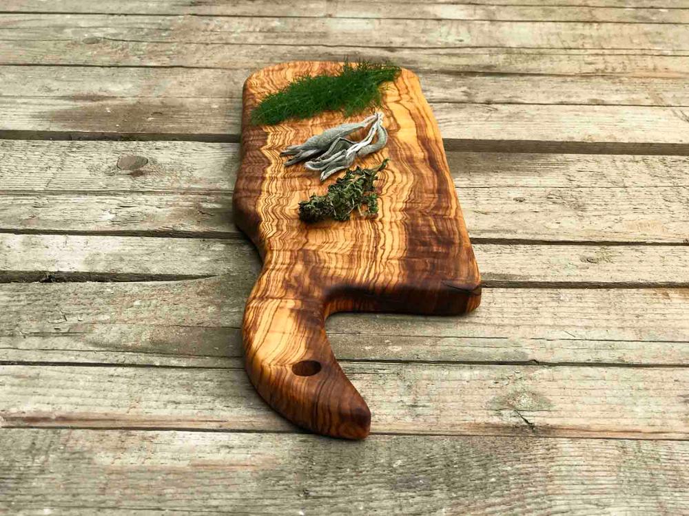 Olive Wood Chopping Board, Wooden Block, Hardwood, Cheese