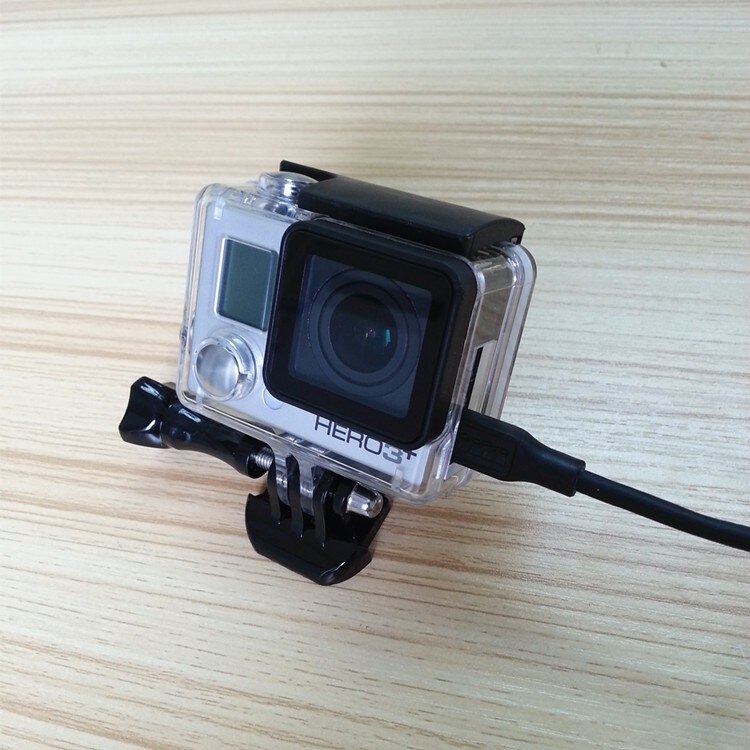 Carcasa protectora de esqueleto para GoPro Hero 3 + 4, apertura lateral y puerta trasera con agujero, cristal de lente, accesorios