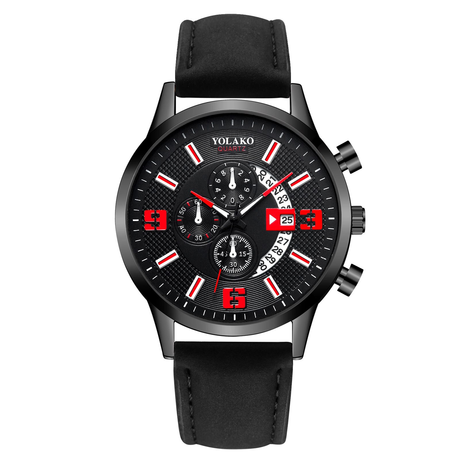 Trend Casual Men Quartz Wristwatch Stylish Dial Watches Clock Temperament Men's Leather Watches Relogio Masculino