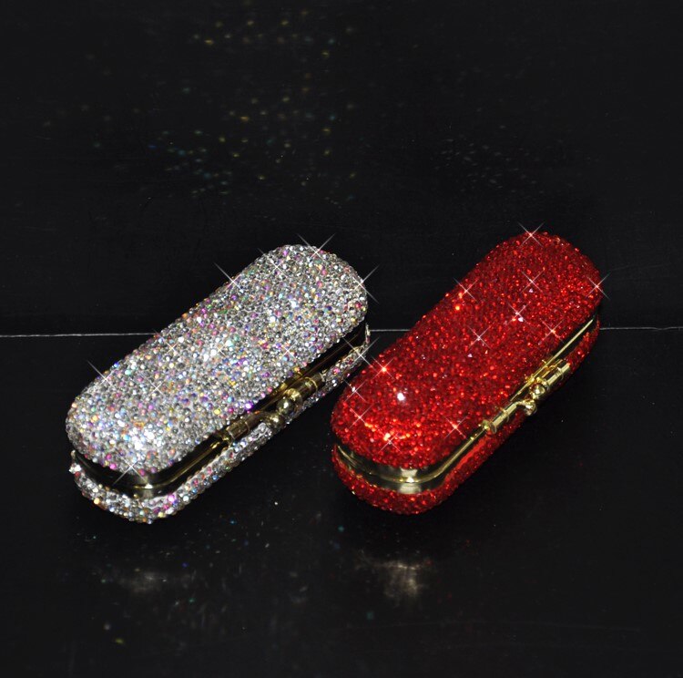 Lipstick Houder Case Met Kristallen Lippenstift Container Lippenstift Doos Holer Lipstick Case Make-Up Tool Kits