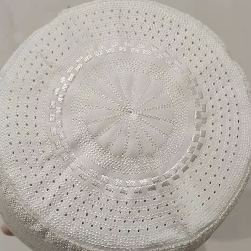 Chapeaux de prière islamique pour hommes, casquette de crâne turc, chapeau indien, Topi Kufi, bonnet Namaz, broderie Gorro Musulman