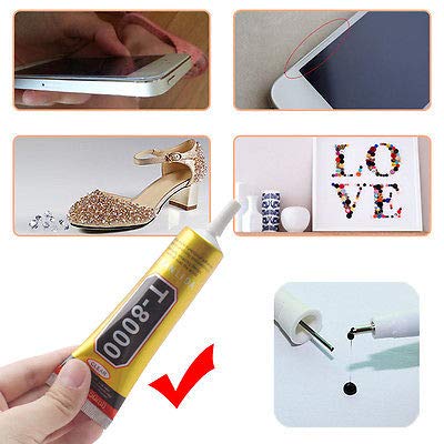 1 Uds 50ml adhesivo de resistencia Industrial, pegamento líquido claro T8000 para la pantalla táctil del teléfono joyería de bricolaje artesanía Diamante de imitación