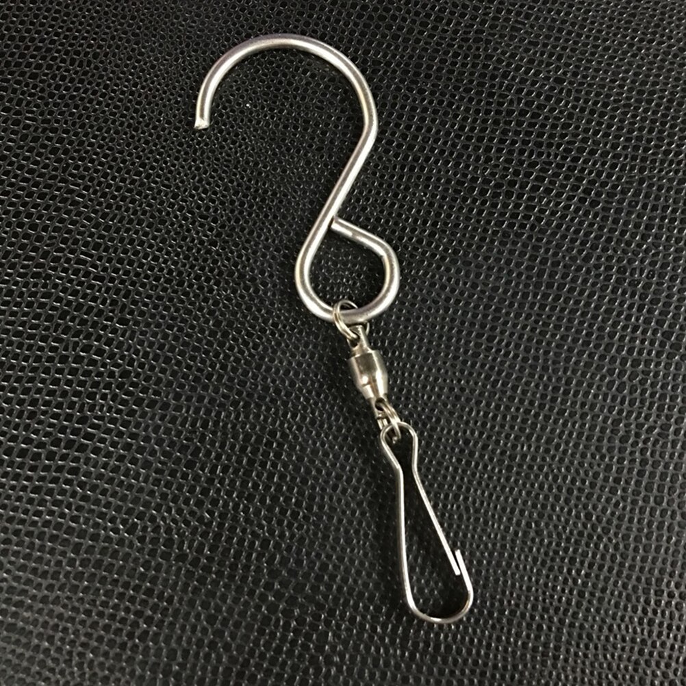 4 Pcs Bearing Hooks Stainless Steel Rotating 360 Degrees S Shape Swivel Spin Display Hanger Wind-Rotating Hook