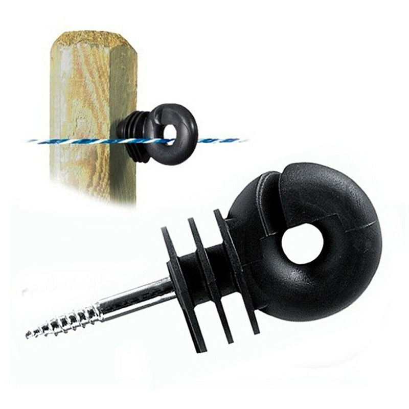 Electric Fence Insulators Screw In Ring Insulator For Wood Post Insulator Fencing Accessories