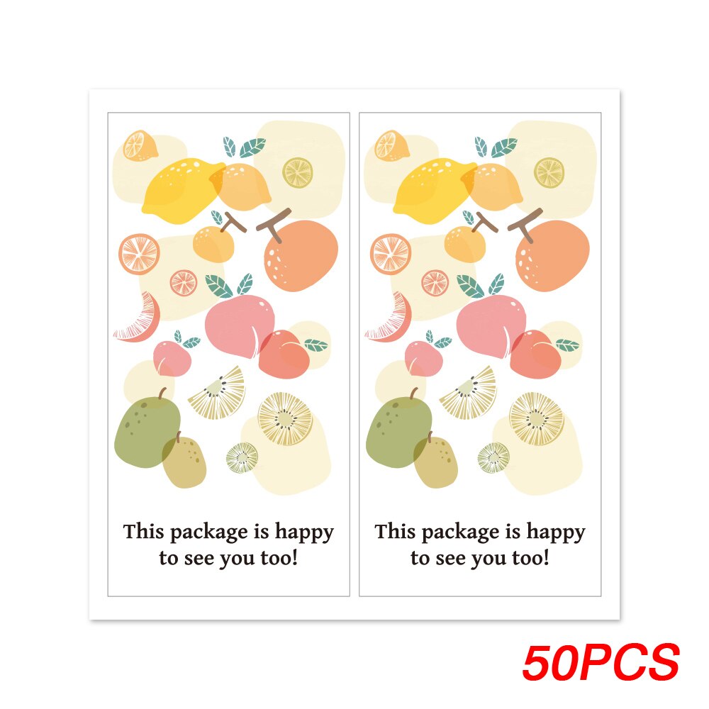 20-50pcs This Package Nice To Meet You Too Sticker Seal Label Thank You Small Business Handmade Merchandise Decoration Stickers: YH164-50pcs
