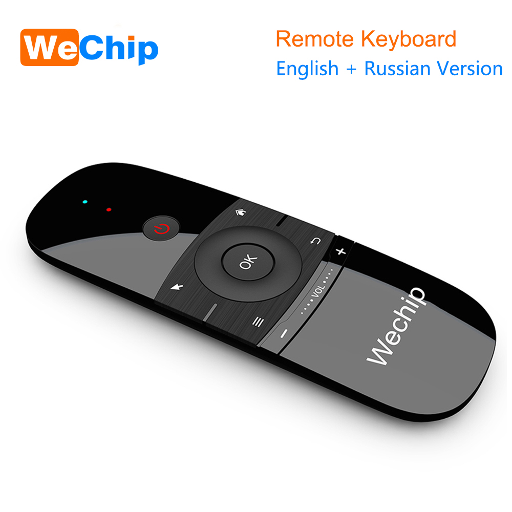 Originele Wechip W1 Toetsenbord Muis Draadloze 2.4G Fly Air Mouse Oplaadbare Mini Afstandsbediening Voor Android Tv Box /Mini Pc/Tv