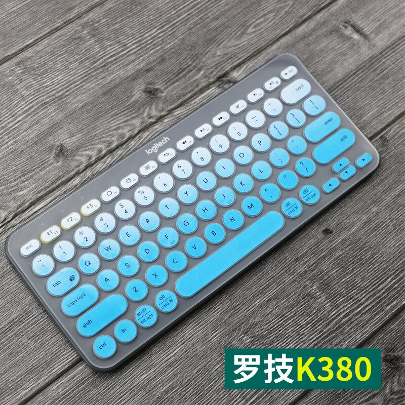 Keyboard Protector Ultra Thin Silicone Laptop Keyboard Cover Skin Protector for Logitech K380 Keyboard: fadeblue