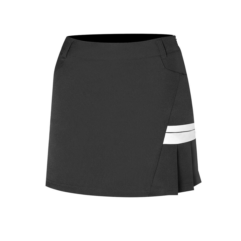 Faldas de tenis para primavera y verano, ropa de Golf, faldas para deporte, ocio, , novedad de verano,: Negro / S