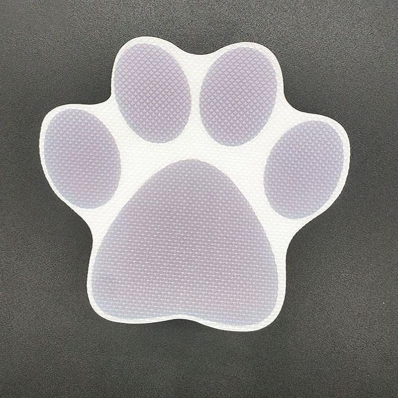 4PCS Dog Footprint Stickers Cartoon Bathtub Stickers Slip Prevention Decals Self-Adhesive Tub Pasters