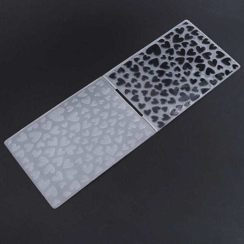 Love Heart Pattern DIY Plastic Scrapbook Embossing Template Cake Stencils Card DIY Craft Embossing Folders