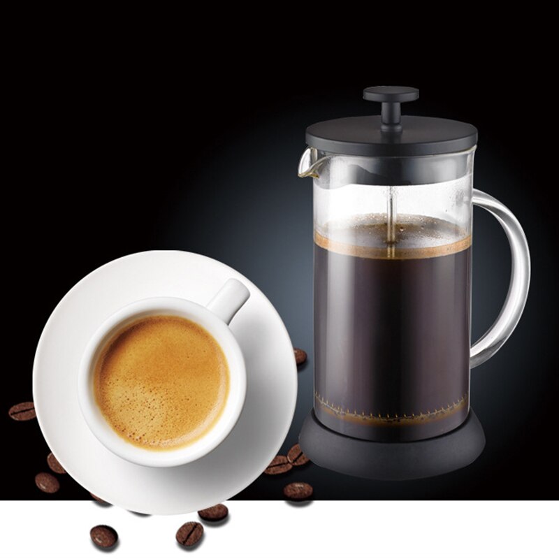Soulhand french press kahvinkeitin lämmönkestävä lasinen teenkeitin 1 suodatinnäytöllä helppo puhdistaa kotiin, toimistoon, retkeilyyn