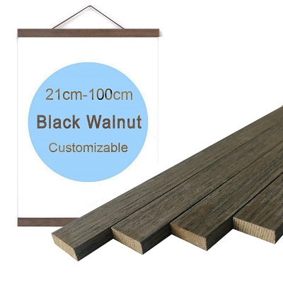 8 kleuren 30 40 50 cm Magnetische Poster Hanger Teak Hout Zwart Wit Fotolijst Canvas Schilderij Frame Goud Zwart walnoot Muur Frame: 5 inch / Bourgondië