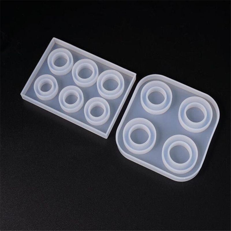 Crystal 6/14 Hole Rings Mold Handmade DIY Making Ring Jewelry Silicone Mold Epoxy Mould Epoxy Resin For Jewelry Making Pendant