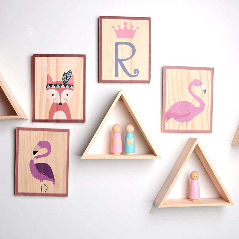 Rustic Style Storage Rack Woooden Handmade DIY Commodity Shelf Storage Rack Decoration