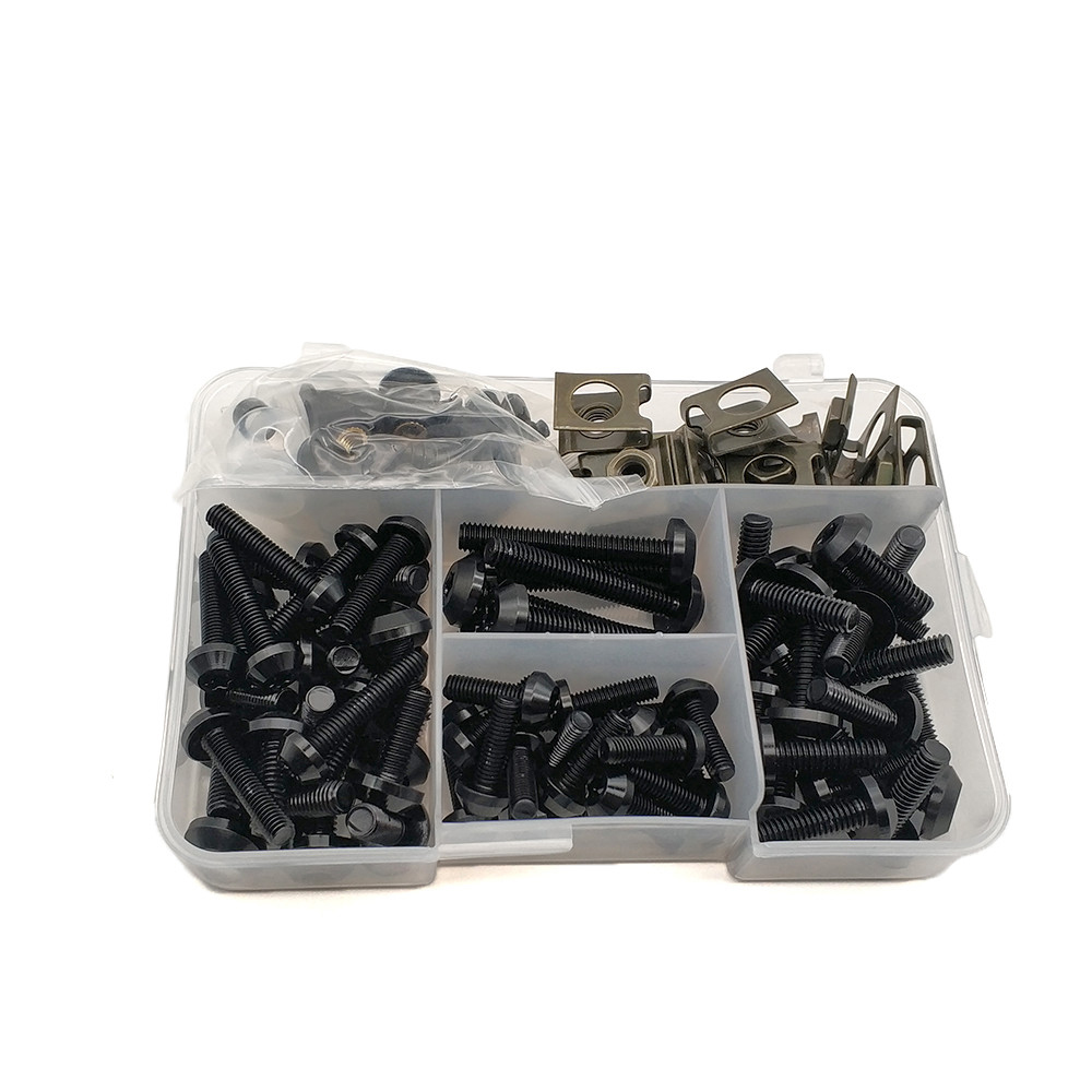 Universal- Motorrad Verkleidung Schrauben Muttern Bausatz Körper Verschluss Clips Schraube Für Kawasaki GTR1400 H2R zrx 1200 ZX11 zx 11 ZX1100 ZX7R: Schwarz