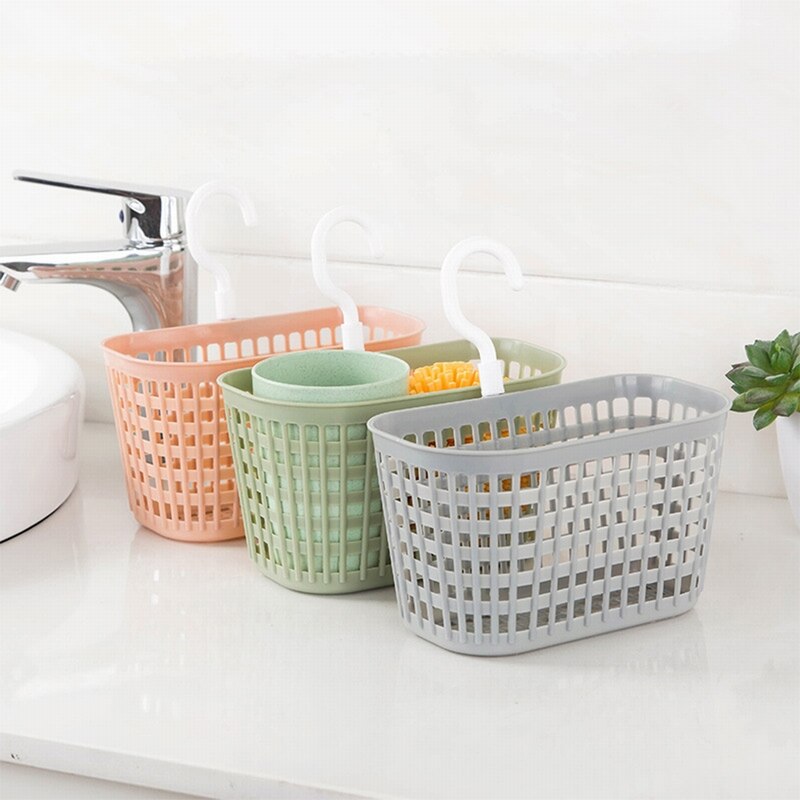 Wbbooming 360 graden draaibare plastic opbergmand keuken badkamer bureaublad kruiden multifunctionele douche opbergzak