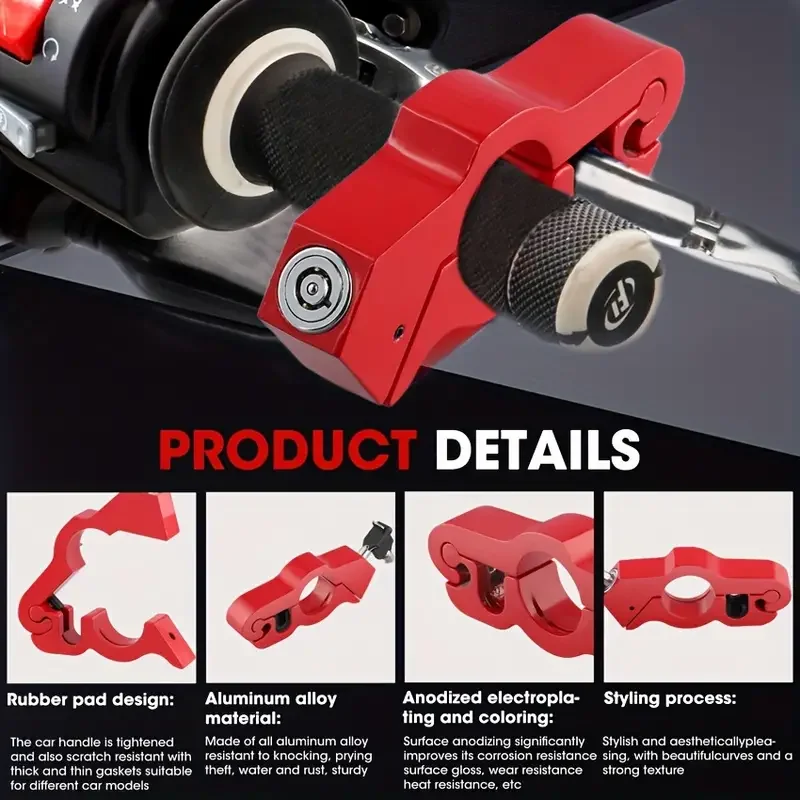 Lucchetto per moto in lega di alluminio per carichi pesanti: manubrio antifurto e sicurezza dei freni per bici elettriche