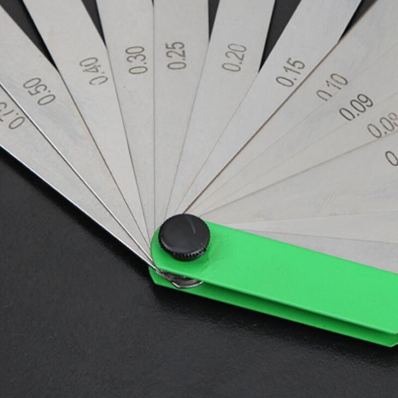 Detachable Feeler Gauge 150mm Length 17 Blade Feeler Measuring Instrument Metric Feeler Gauge 0.02-1.00mm Measuring Tool