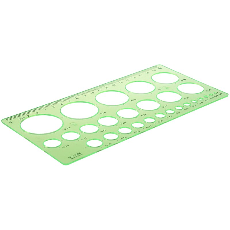 POTENCO drawing Ruler measuring tool Plastic Circles Squares Geometric Template Rulers Suitable For Student trammel