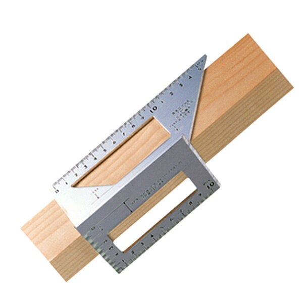 Japansk aluminiumslegering træbearbejdning multifunktionel firkant 45 grader 90 grader gauge lineal plast vinkel vinkelmåler: Aluminiumspanel