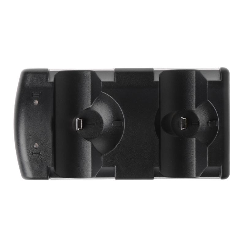 Schwarze, universelle usb-betriebene doppel-ladestation für  ps3 move wireless controller