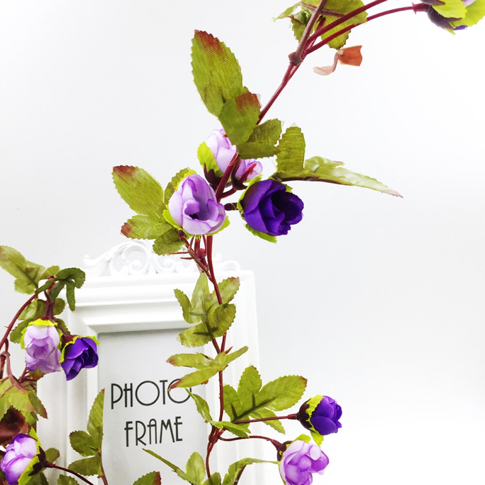 Fe blomst blad guirlande snor lys kobbertråd 2m 20 led aa batteridrevet bryllup jul skov fest indretning lampe