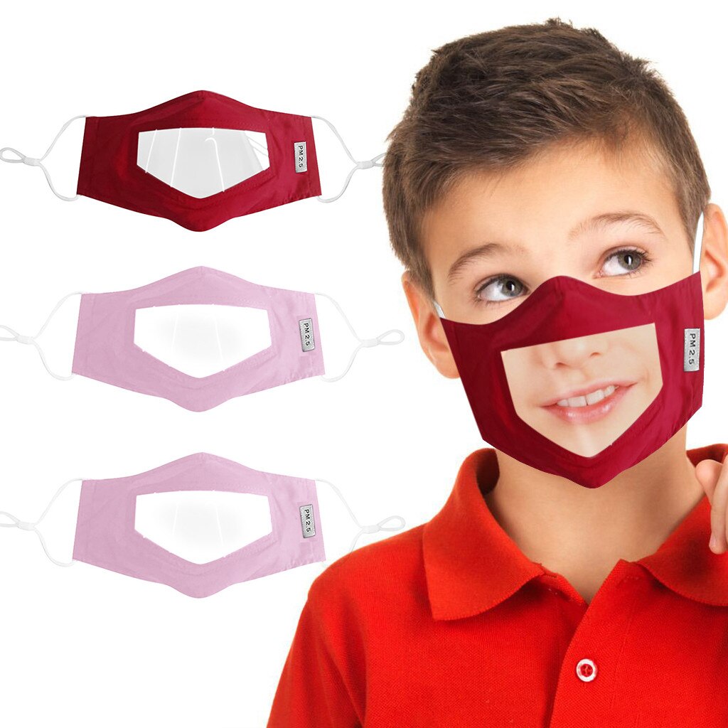Makss Bambini Bambino Aldult Viso Maks Con Finestra Trasparente Visibile Espressione Per Non Udenti E Problemi Di Udito Mascarillas Masque: G