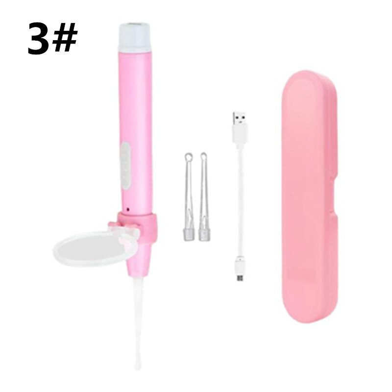 Rechargeable 1set Ear Safe Visible Moderate Painless Ear Cleaner Earwax Removal Tool Earpick: TypeA-3