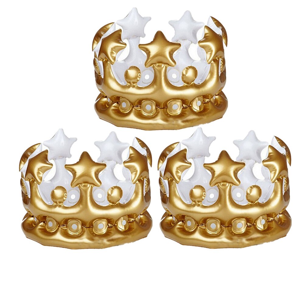 1pc opblaasbare verjaardagsfeestjes voor kinderen, cosplay, podium, hoeden, kroon, gereedschap